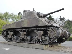 Char Sherman Musée Mémorial Omaha Beach Extérieur